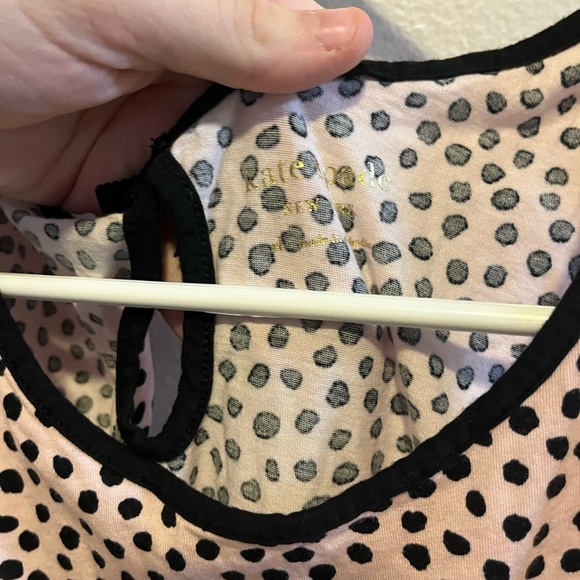 Kate Spade Preppy Pink and Black Polka Dot Pajama set XL EUC - Picture 2 of 5